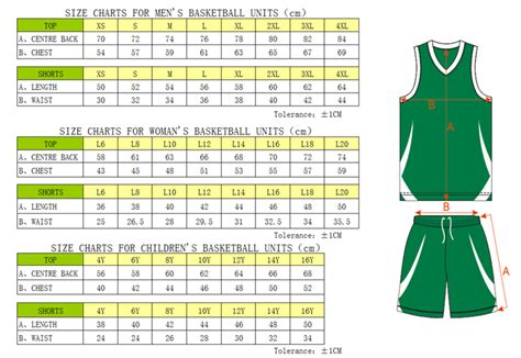 adidas basketball jersey size chart.